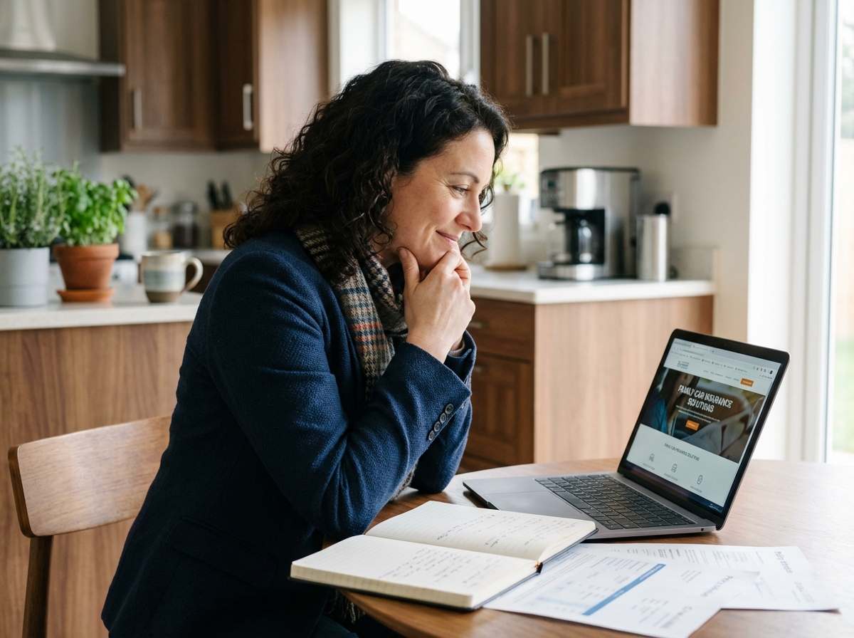 Femme examinant des documents d