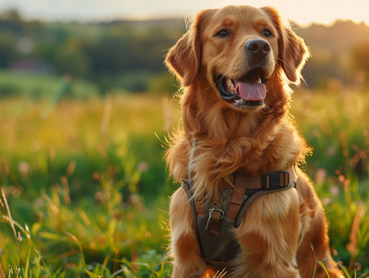golden retriever harnais