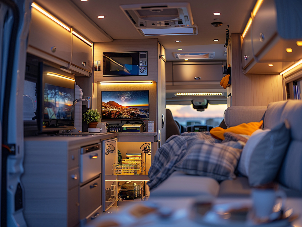 camping-car téléviseurs