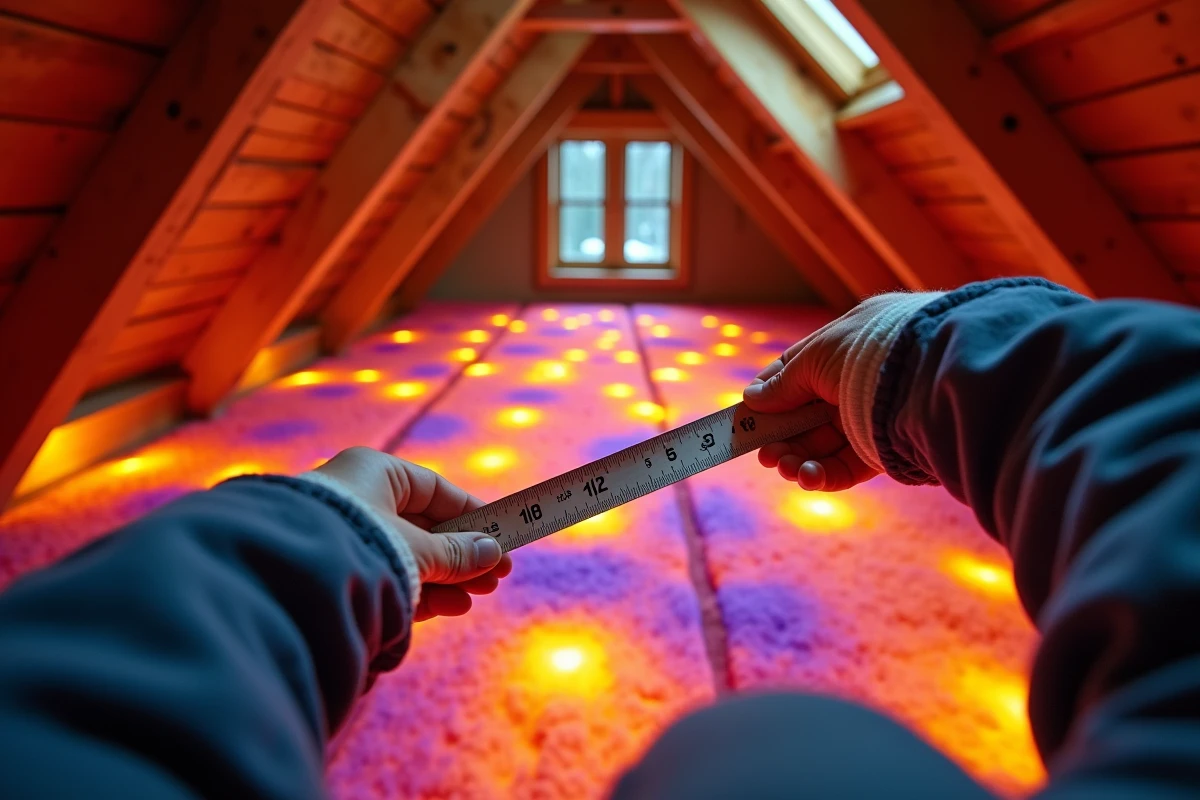 Diagnostic thermique et mesure de l'épaisseur d'isolation dans les combles