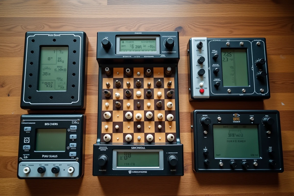 Collection de plusieurs jeux d'échecs électroniques haut de gamme pour passionnés