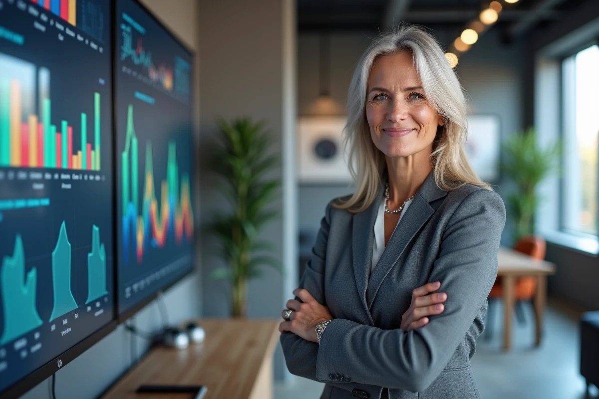 consultante SEO expérimentée analysant les résultats de référencement naturel