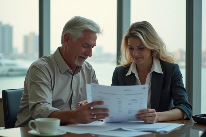 Couple vérifiant les détails de leur réservation hôtel à Dubaï pour éviter les surprises lors de leurs vacances aux Émirats