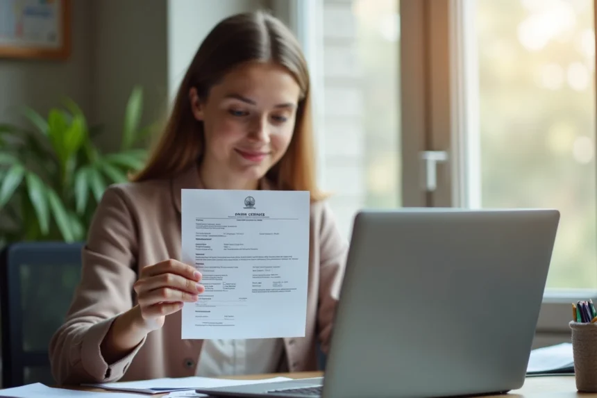 Jeune conducteur tenant son permis de conduire officiel à la main, symbolisant la réussite de l'examen accéléré