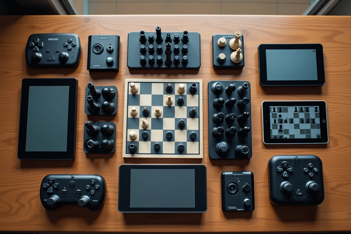 Collection d'équipements d'échecs électroniques et plateaux intelligents pour le jeu en solo et l'apprentissage