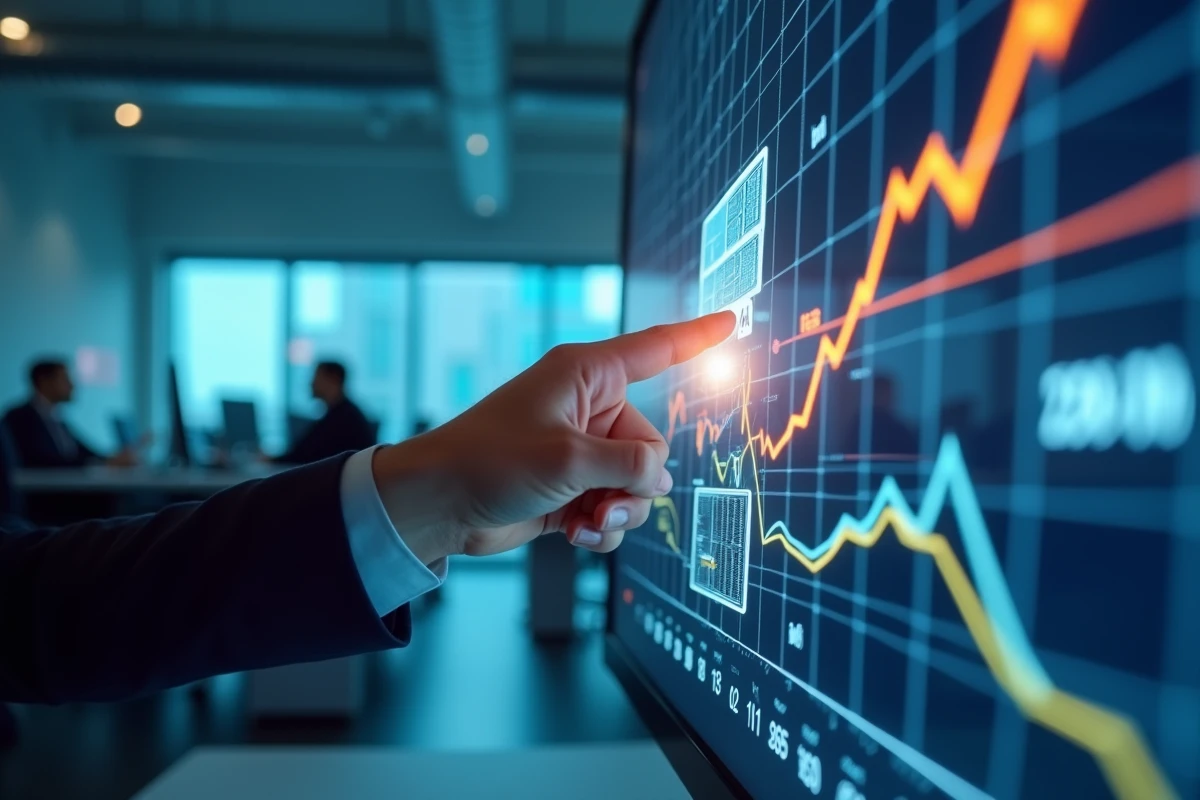Graphique d'analyse énergétique numérique montrant l'augmentation des coûts énergétiques et les avantages de l'énergie solaire
