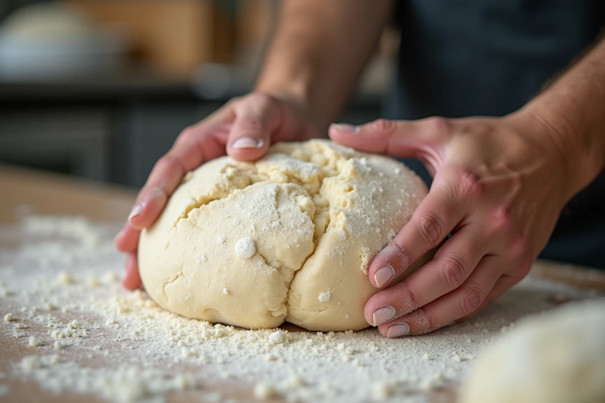 Façonnage du pain au levain à la main avec technique artisanale traditionnelle
