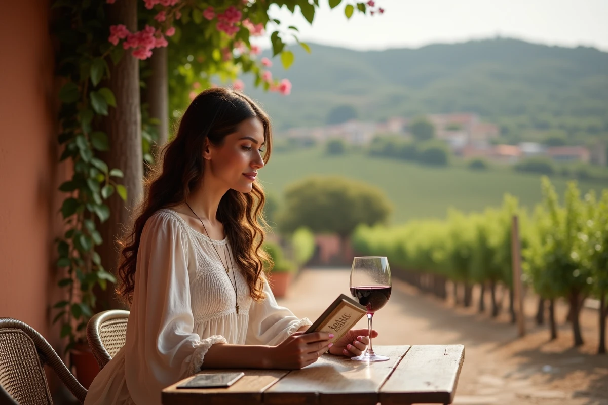 Jeune femme marocaine lit un guide d