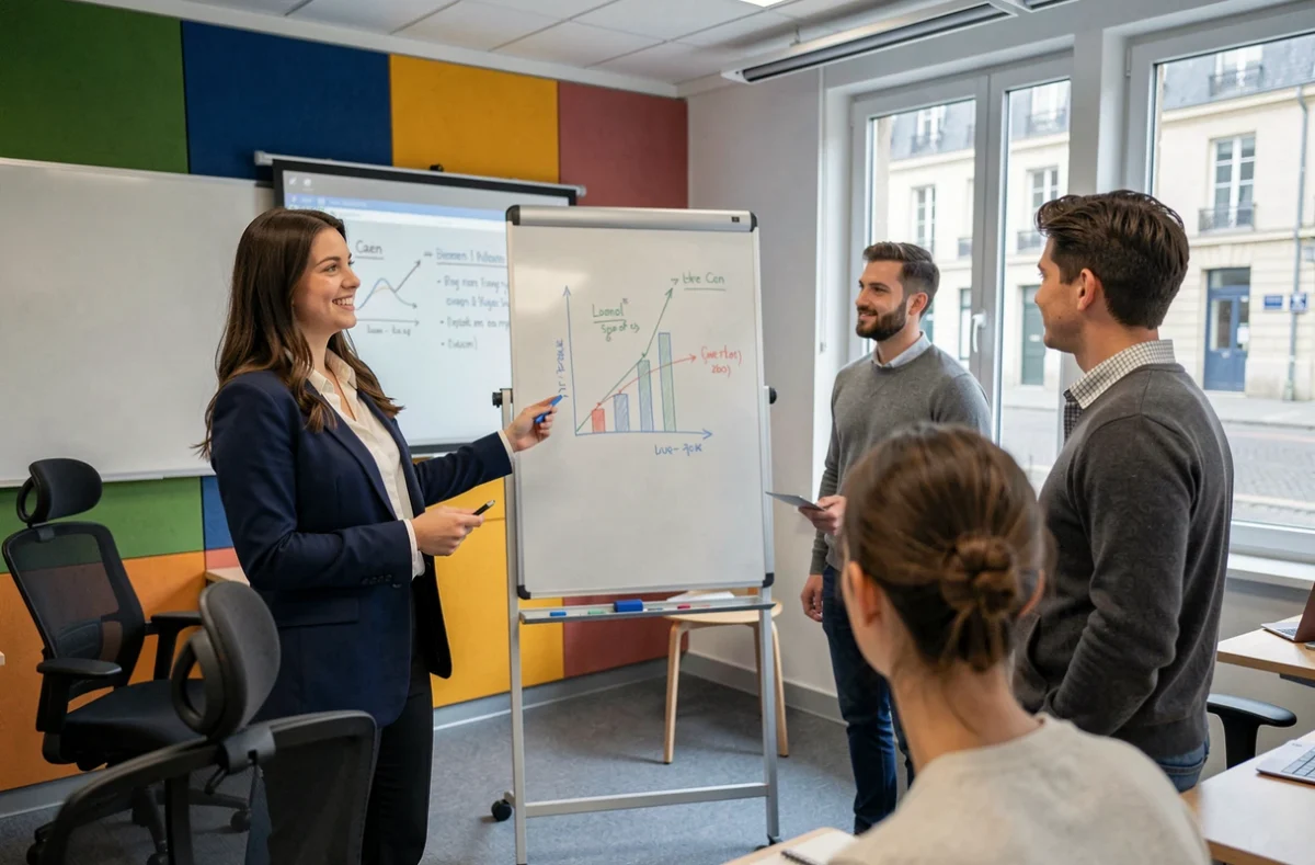 Étudiante en formation alternance commerce et management au Groupe Alternance Caen