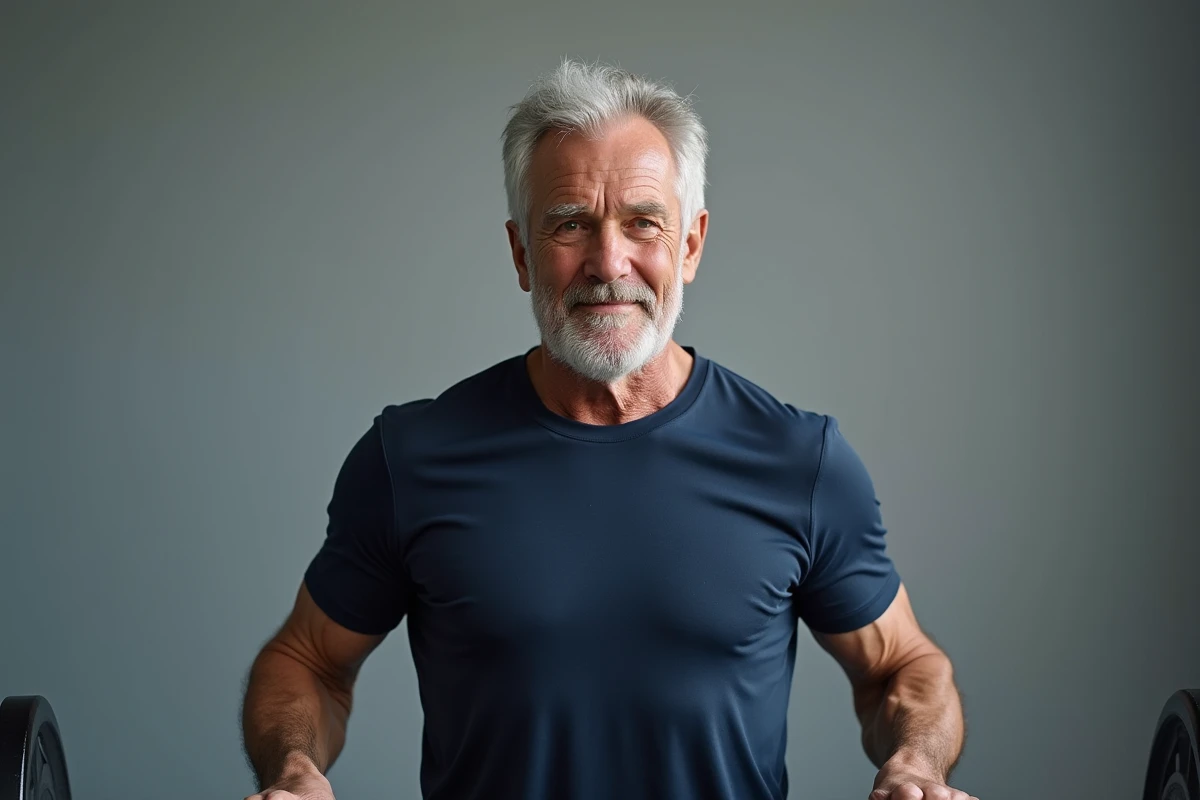 homme mature effectuant un soulevé de terre technique avec concentration et équilibre