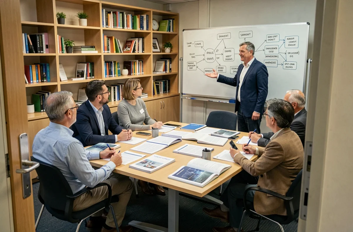 Professionnels en formation supérieure du travail lors d'un séminaire à l'IPST-CNAM de Toulouse