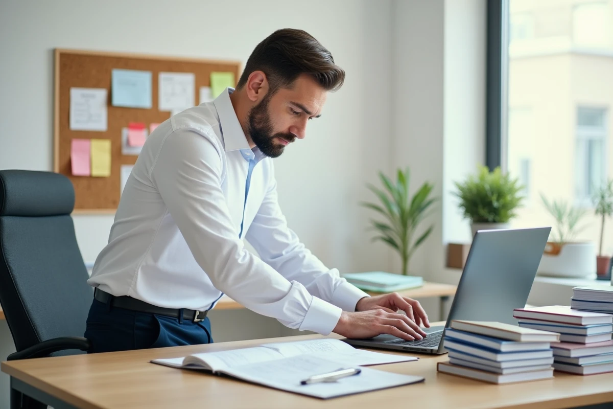 Comptable mettant en place un système de classement comptable structuré dès le lancement d'une PME