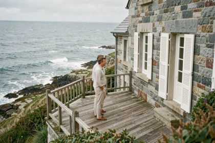 Résidence de tourisme en pierre bretonne avec terrasse vue mer dans le Finistère