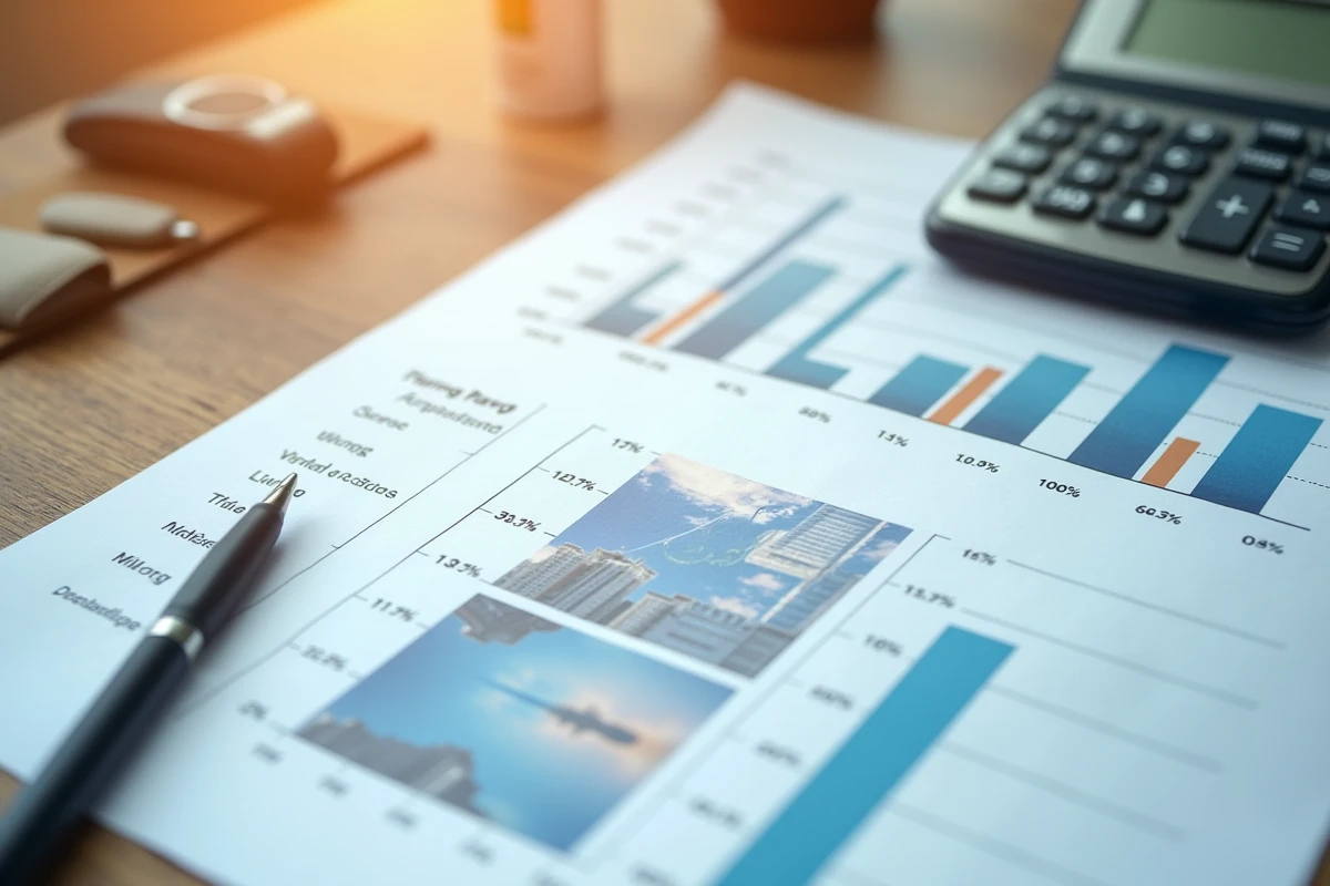 Tableau de bord SCPI montrant les rendements d'investissement immobilier et la diversification de portefeuille