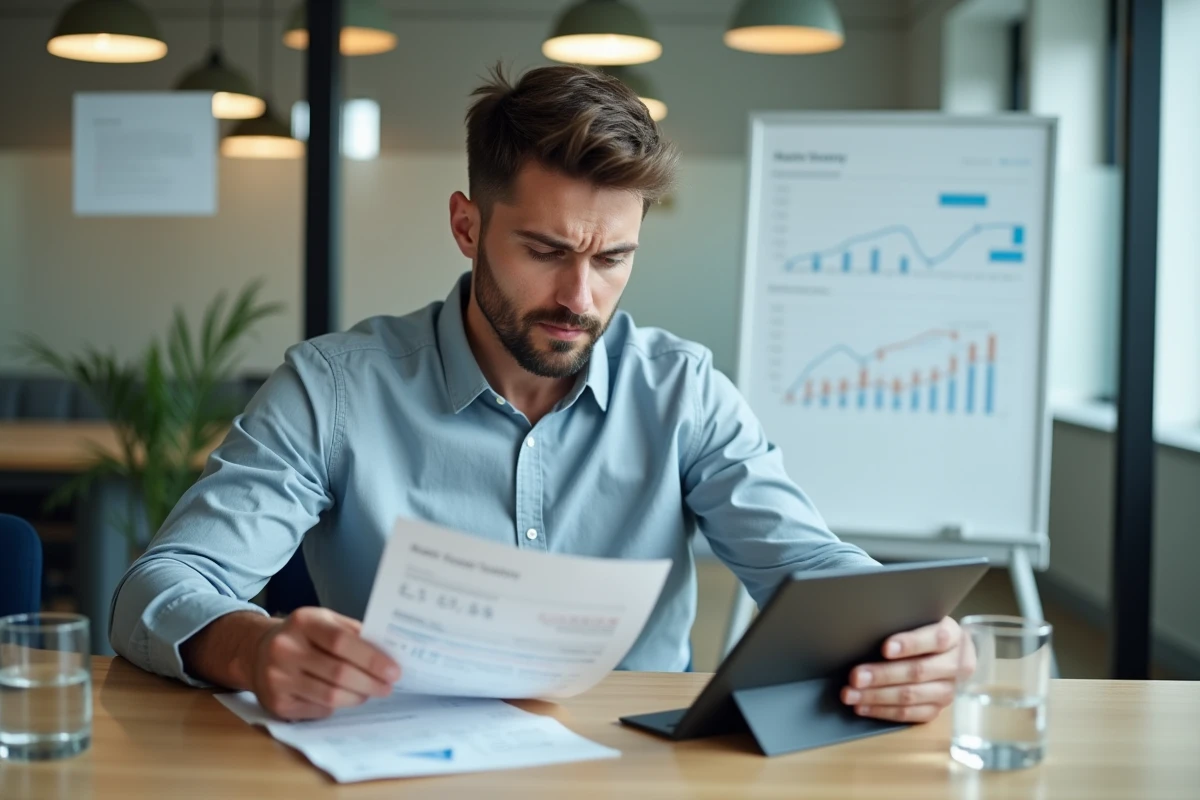 Responsable financier effectuant un suivi mensuel des finances de sa PME sans attendre le bilan annuel