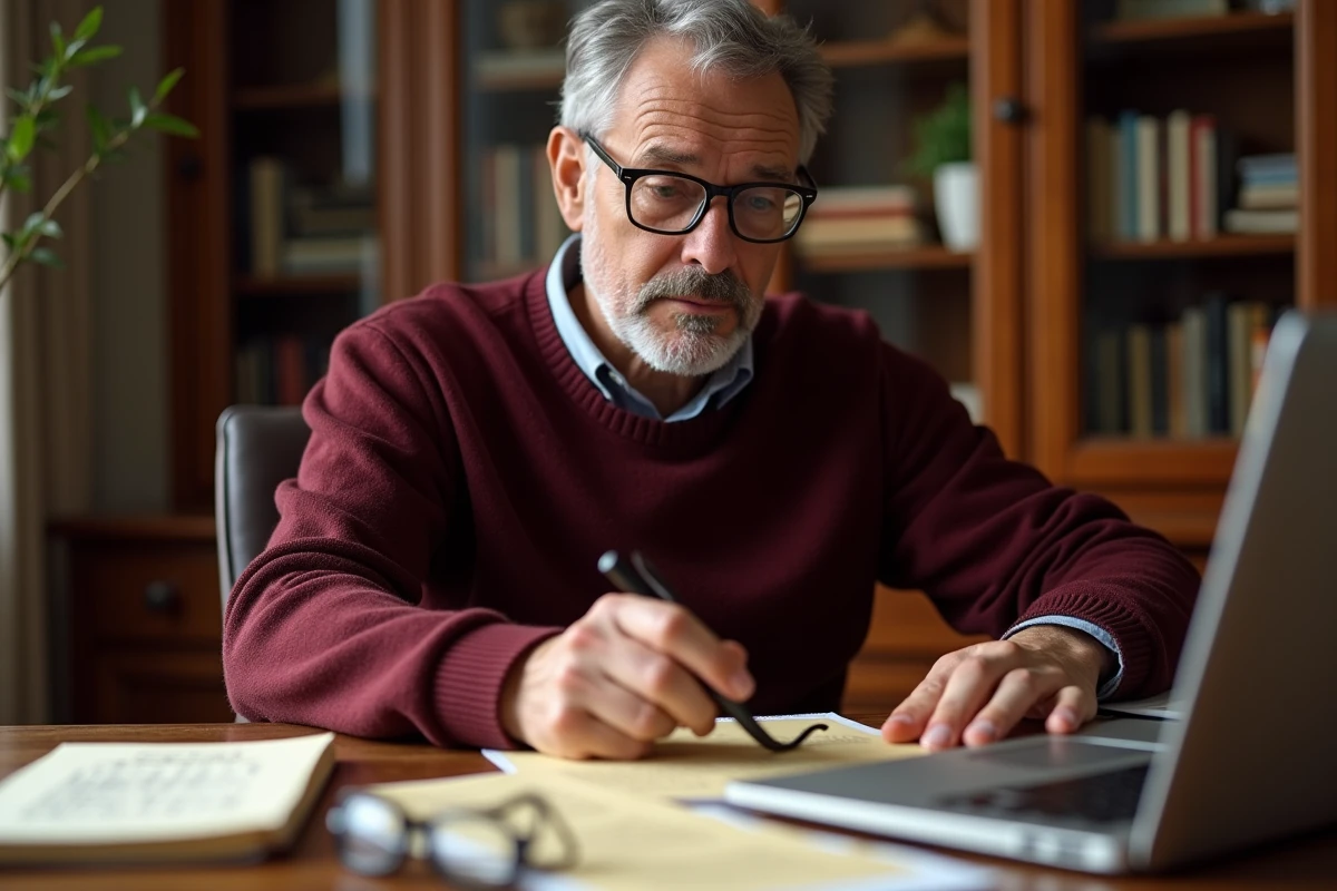 Homme effectuant des vérifications avant achat d'or à domicile à Paris